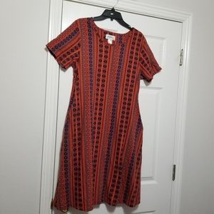 The Vermont Country Store-Cotton-Knit, Slightly Stretchy T-Shirt Dress - Sz. L